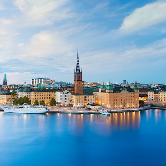 Panoramic view of Stockholm old town, Sweden
